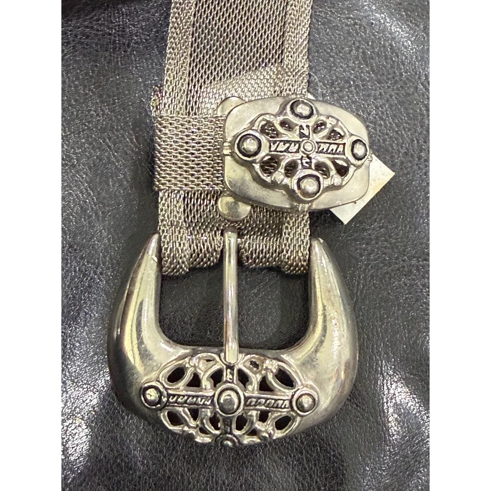 The Limited Silver Mesh Belt Embellished Buckle Statement‎ Accessory 37